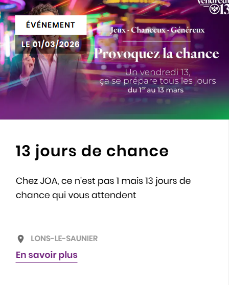 13 jours de chance