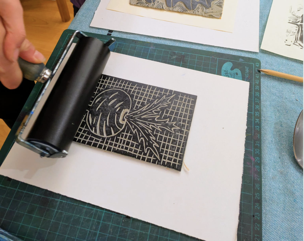 Atelier - Linogravure - L'atelier du Terrier