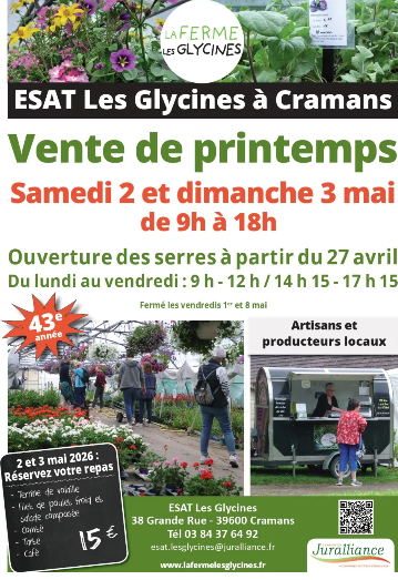 Vente horticole de printemps de l'ESAT de Cramans