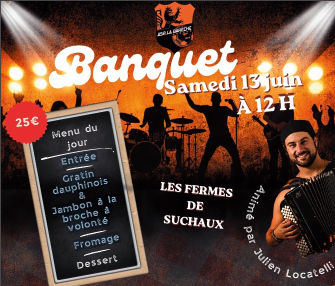 Banquet du Club de Foot ASP La Barèche — visuel événement