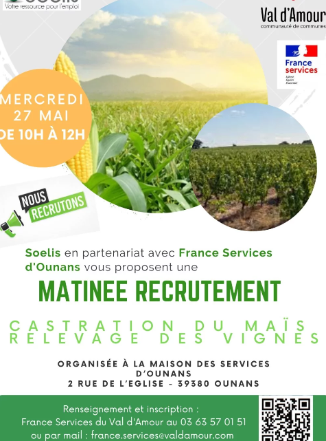 Recrutement saisonnier au Val d'Amour