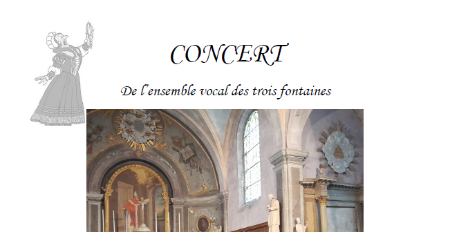 Concert de l’ensemble vocal des trois fontaines