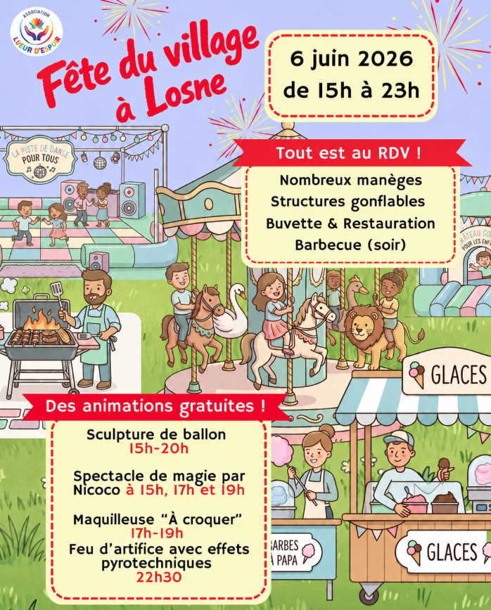 Fête du village de Losne le 6 juin