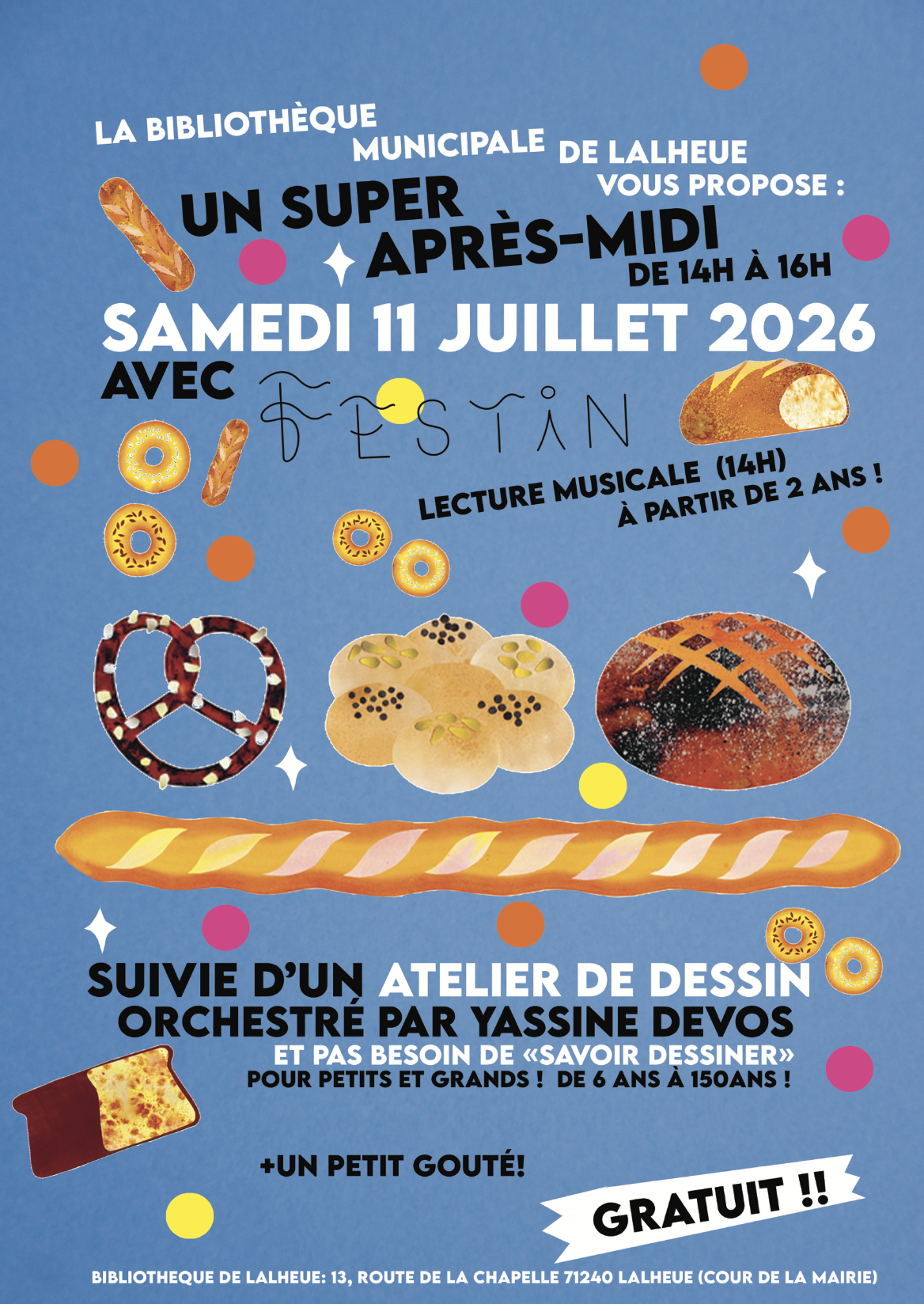 Lecture musicale du livre Festin à la bibliothèque