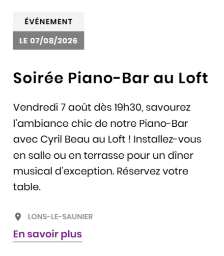 Soirée piano-bar au Loft