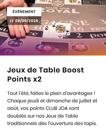 Jeux de Table Boost Points x2