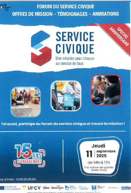 Capture d'écran service civique