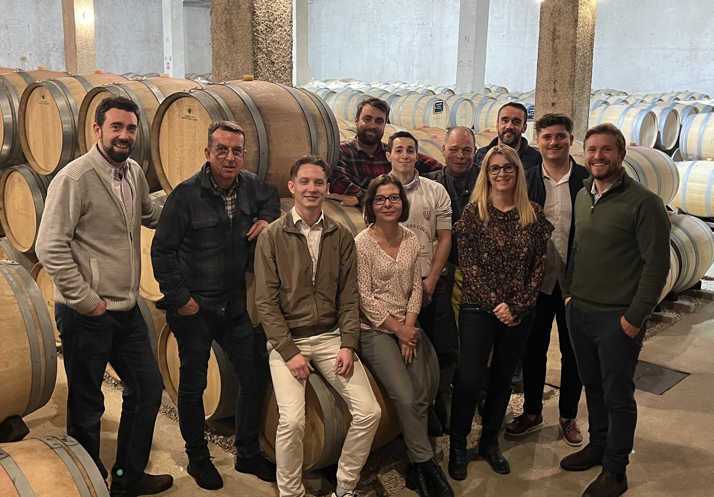 Equipe du domaine dans les caves