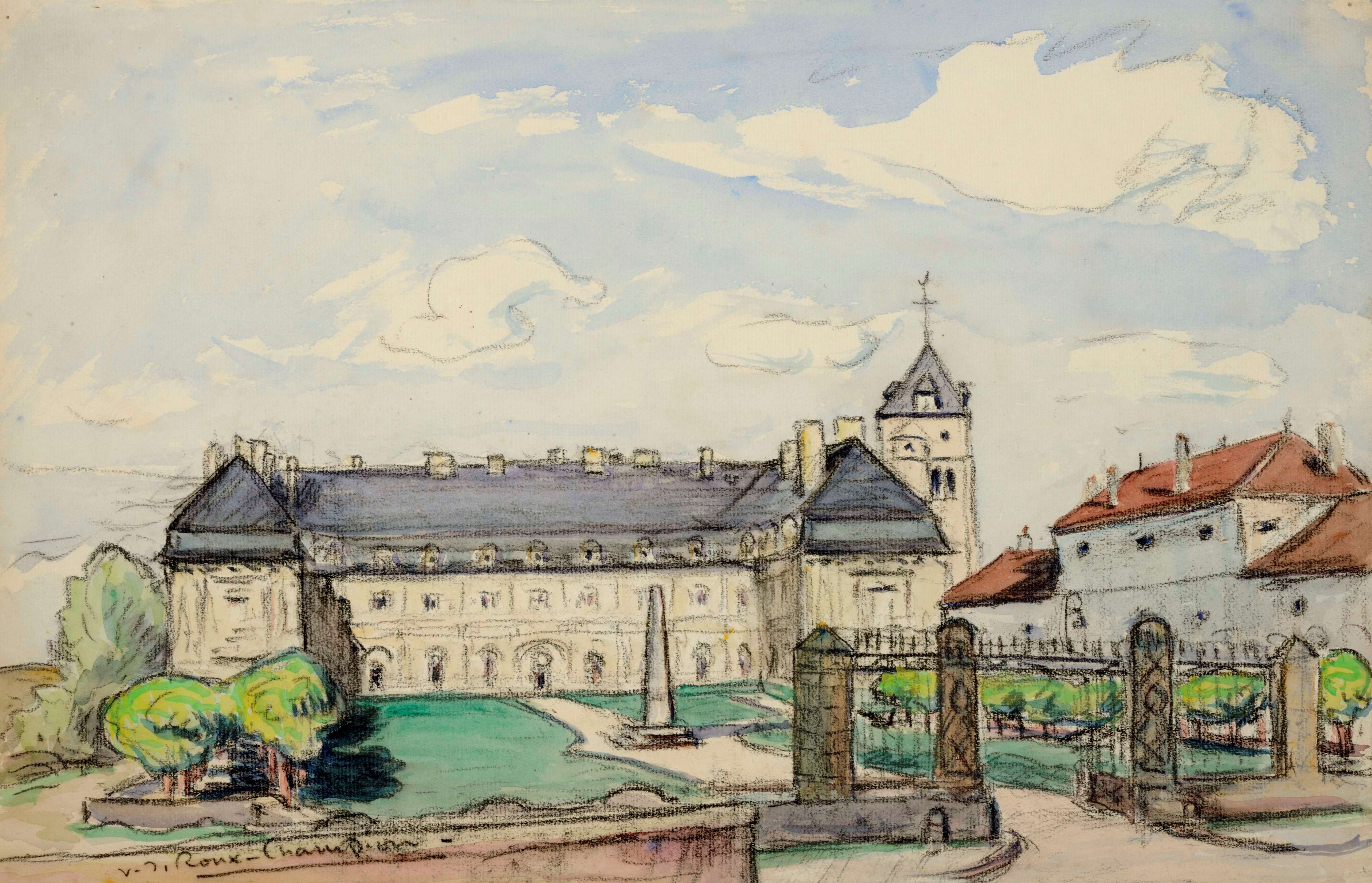 Champlitte - Les peintres au château - Victor Joseph Roux-Champion
