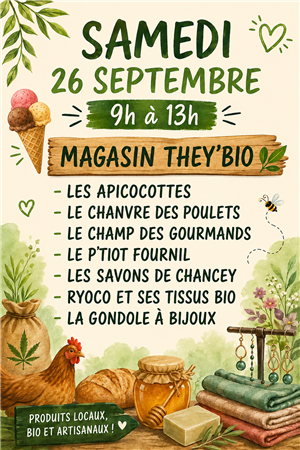 Marché artisanal à la ferme Bio de They