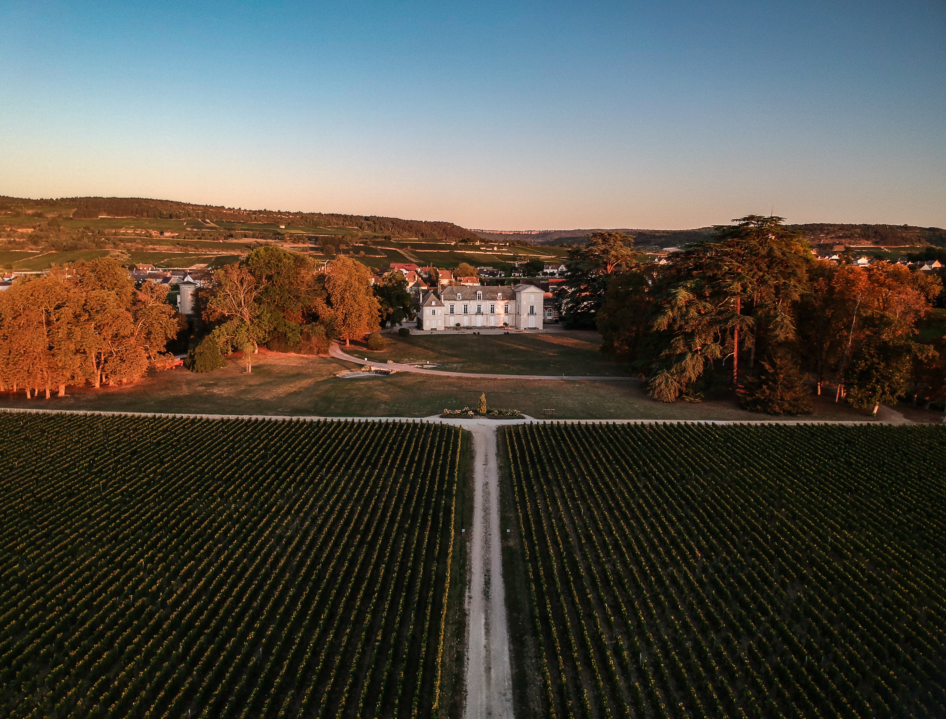 Chateau de Meursault lever du jour