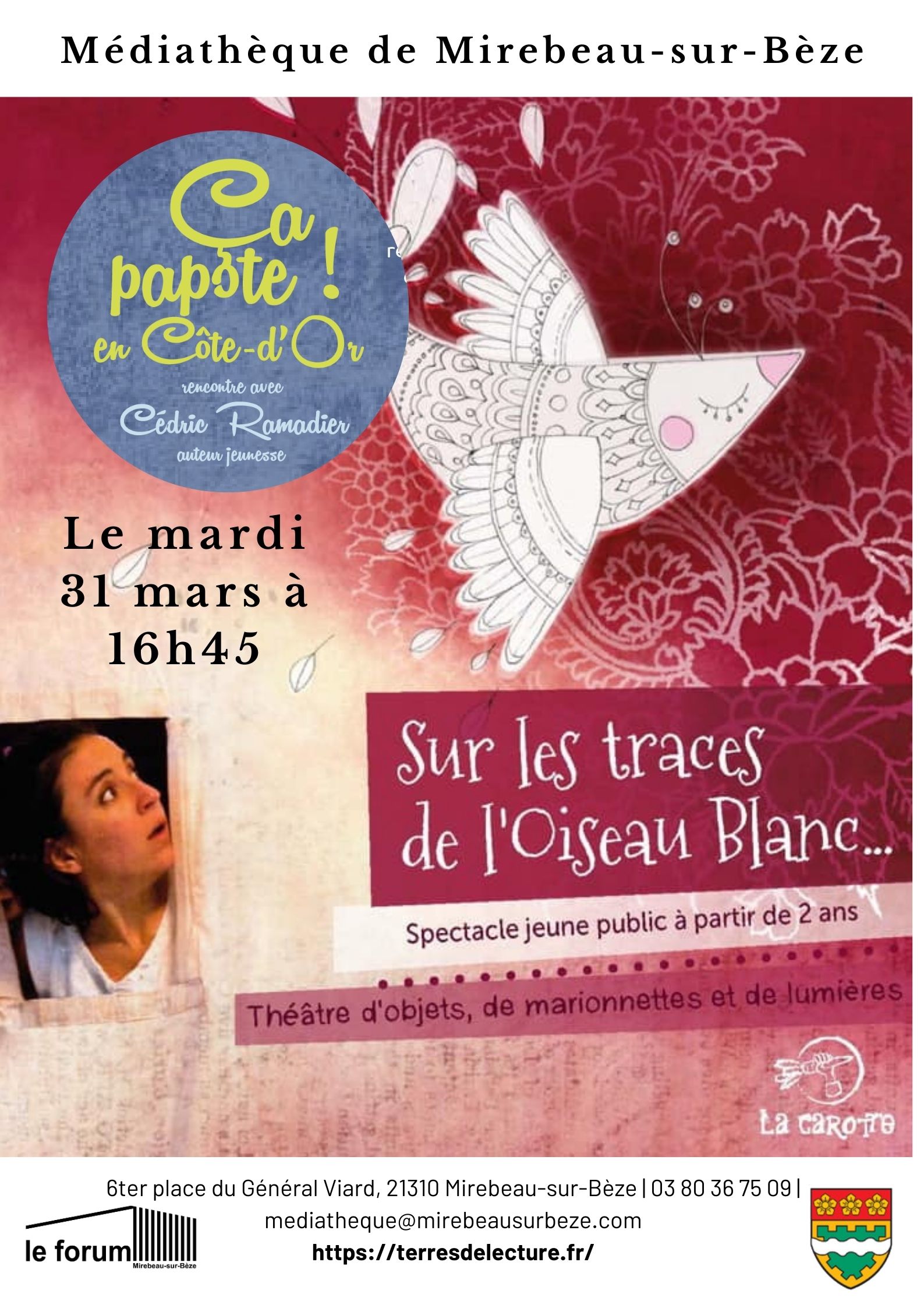 Spectacle "Sur les traces de l'Oiseau Blanc" de la compagnie La Carotte