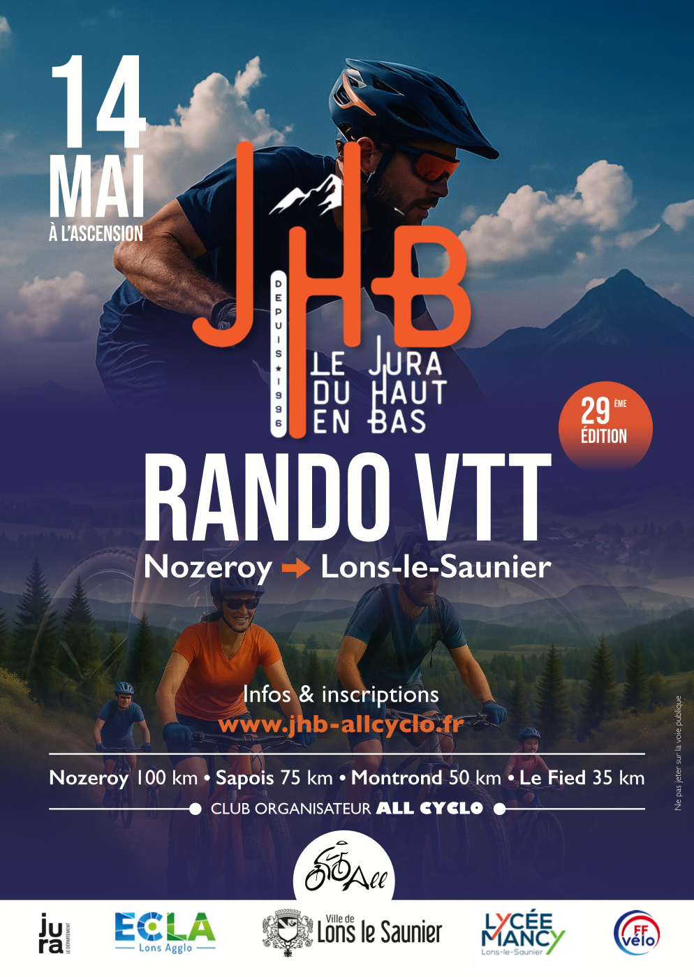 Départ 35km du Jura de Haut en Bas