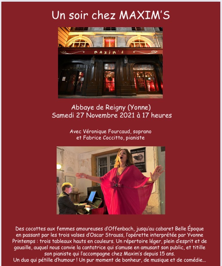 Concert Abbaye Reigny 27 nov