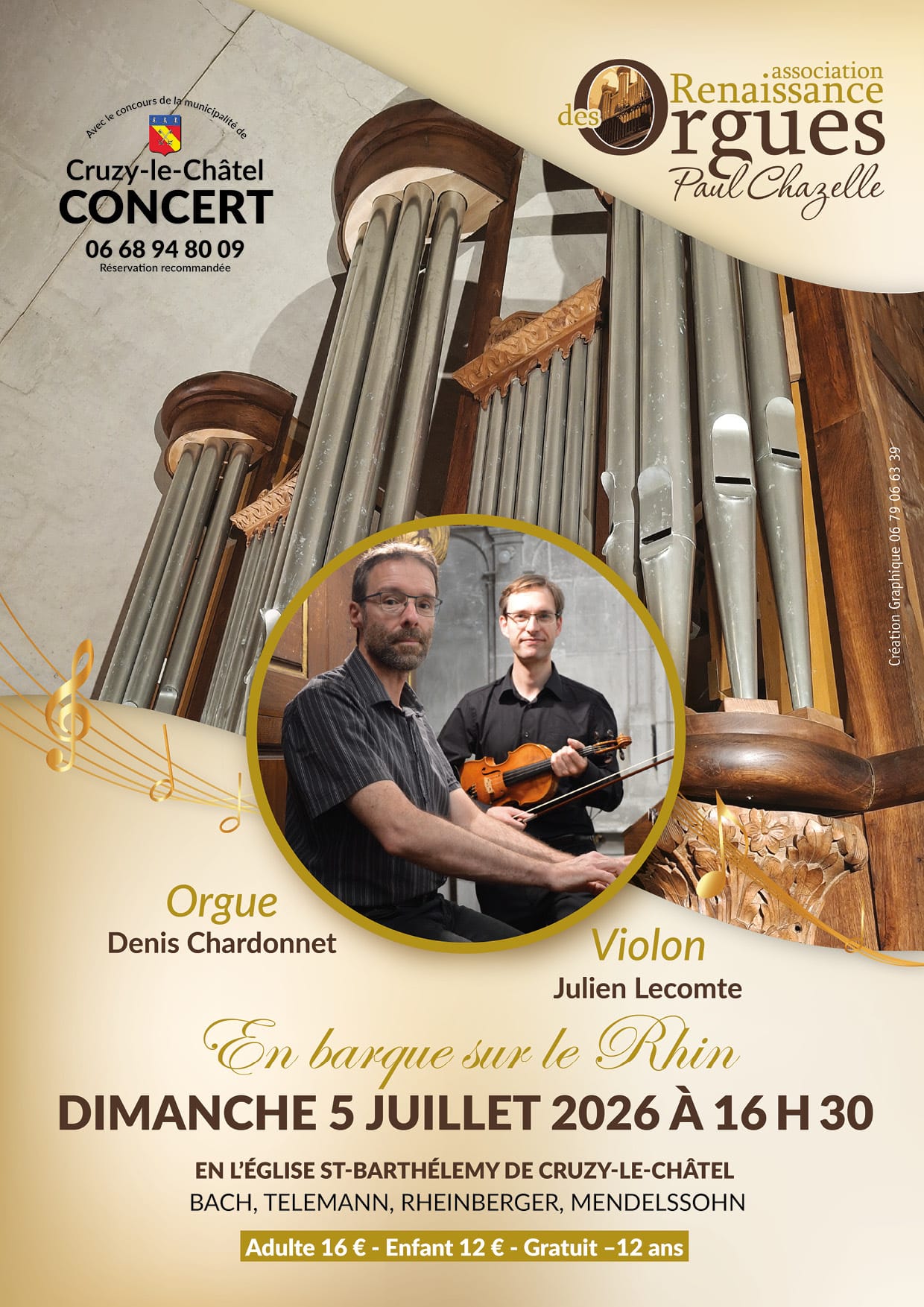 Concert - En barque sur le Rhin