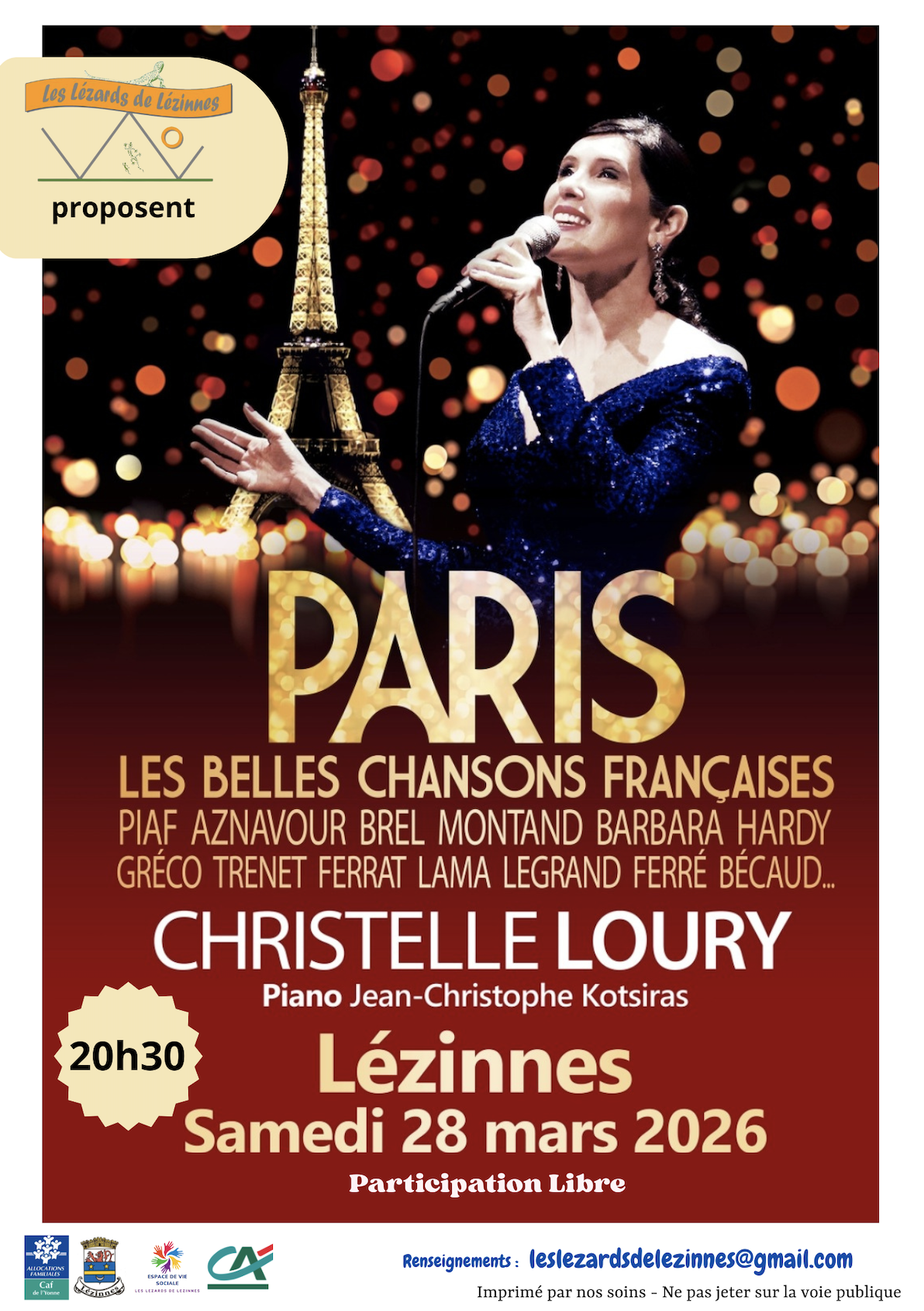 Paris les plus belles chansons françaises par Christelle Loury