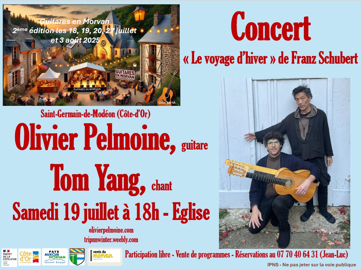 Concert Olivier Pelmoine - Tom Yang du 19 juillet à 18h