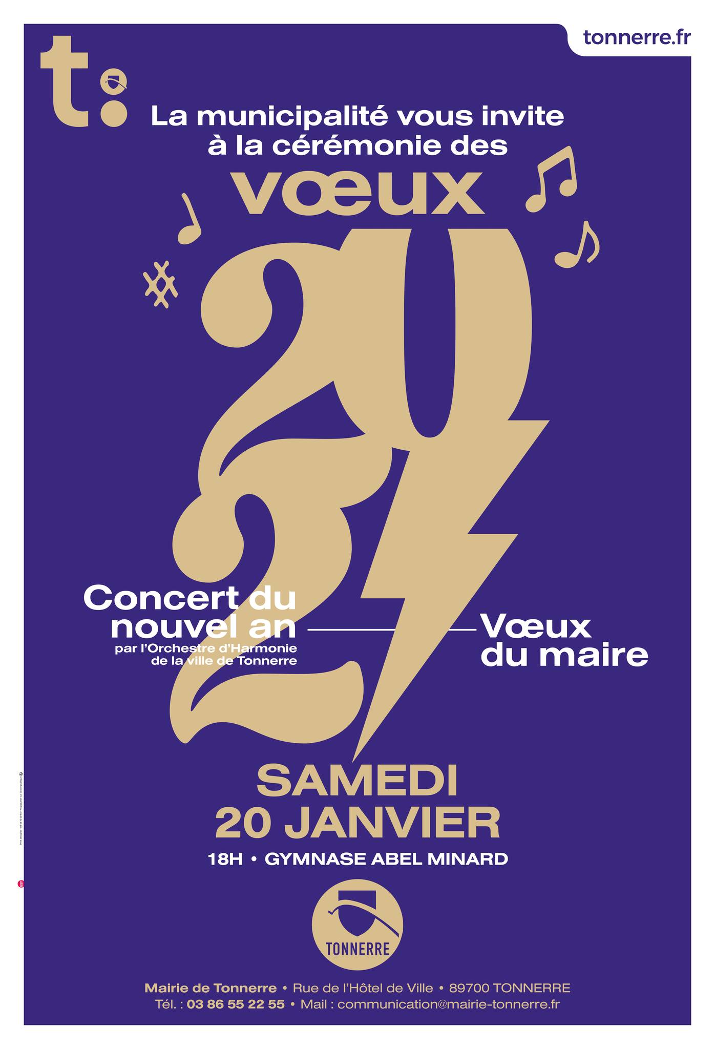Concert du Nouvel an et Voeux Tonnerre 20 janv
