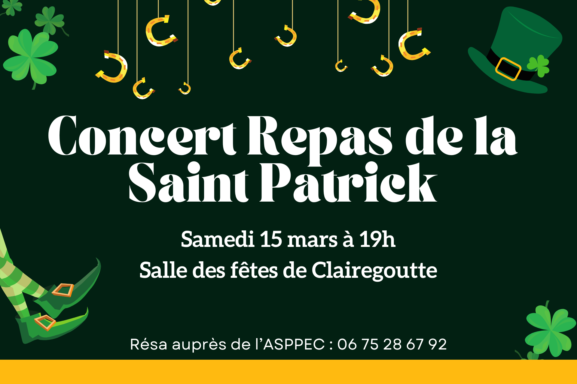 Repas concert de la Saint Patrick