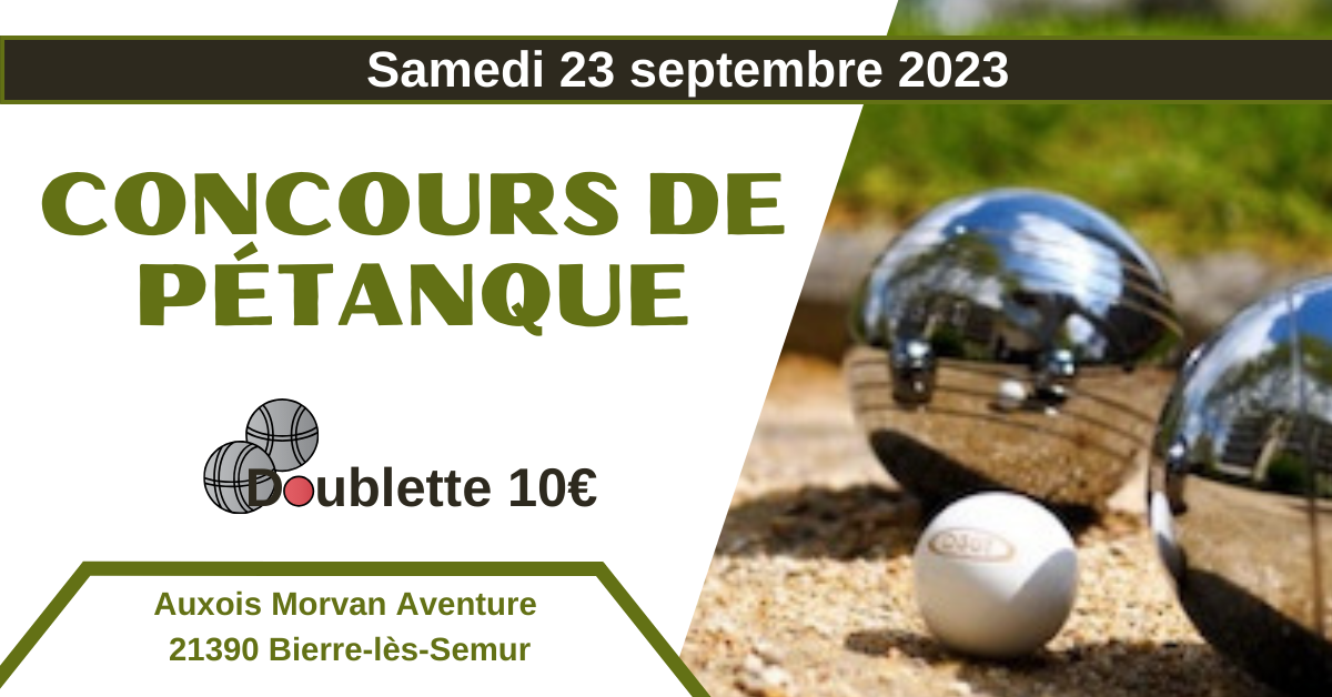 Affiche concours de pétanque