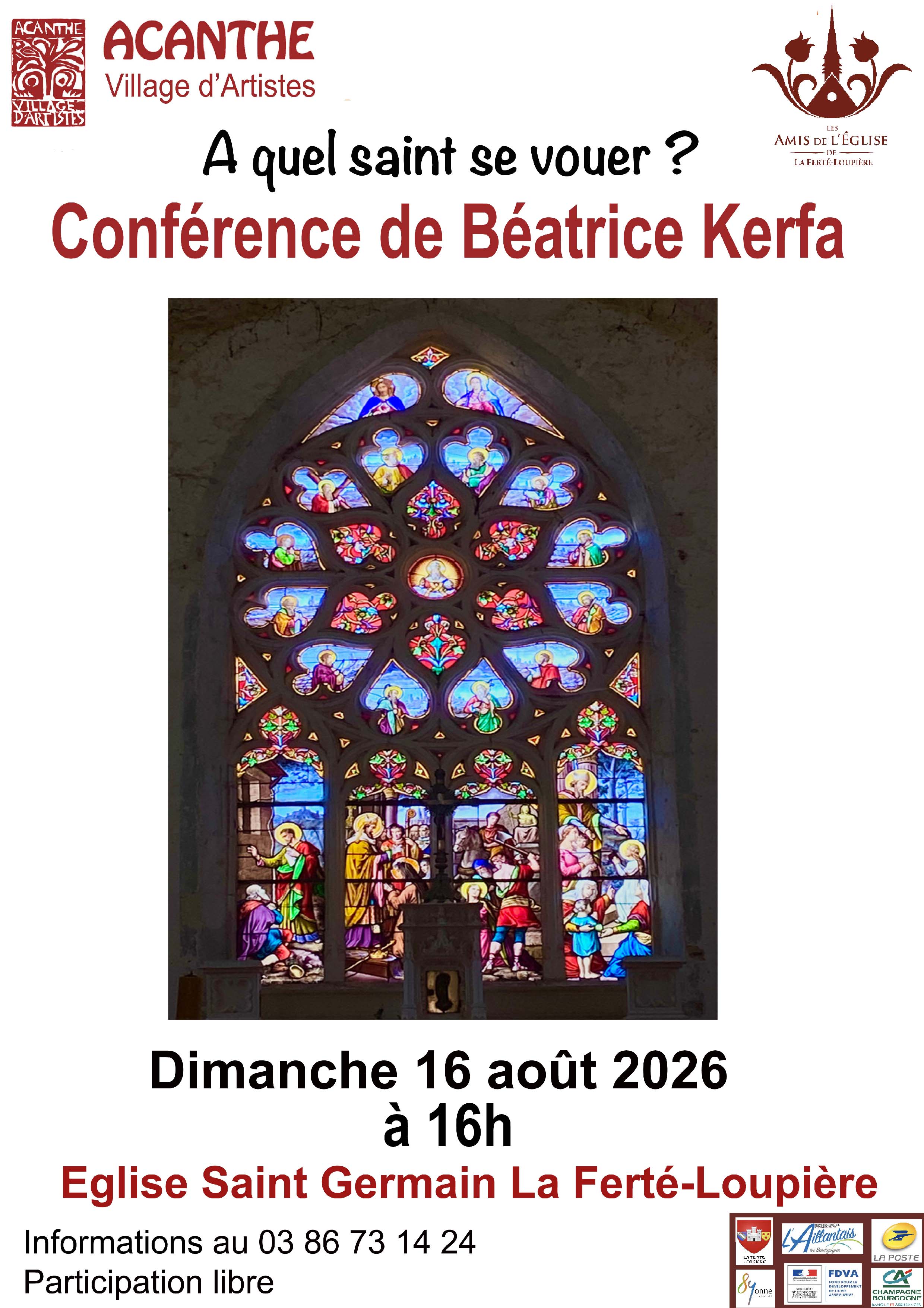 Conférence Béatrice Kerfa.
"A quel saint se vouer"