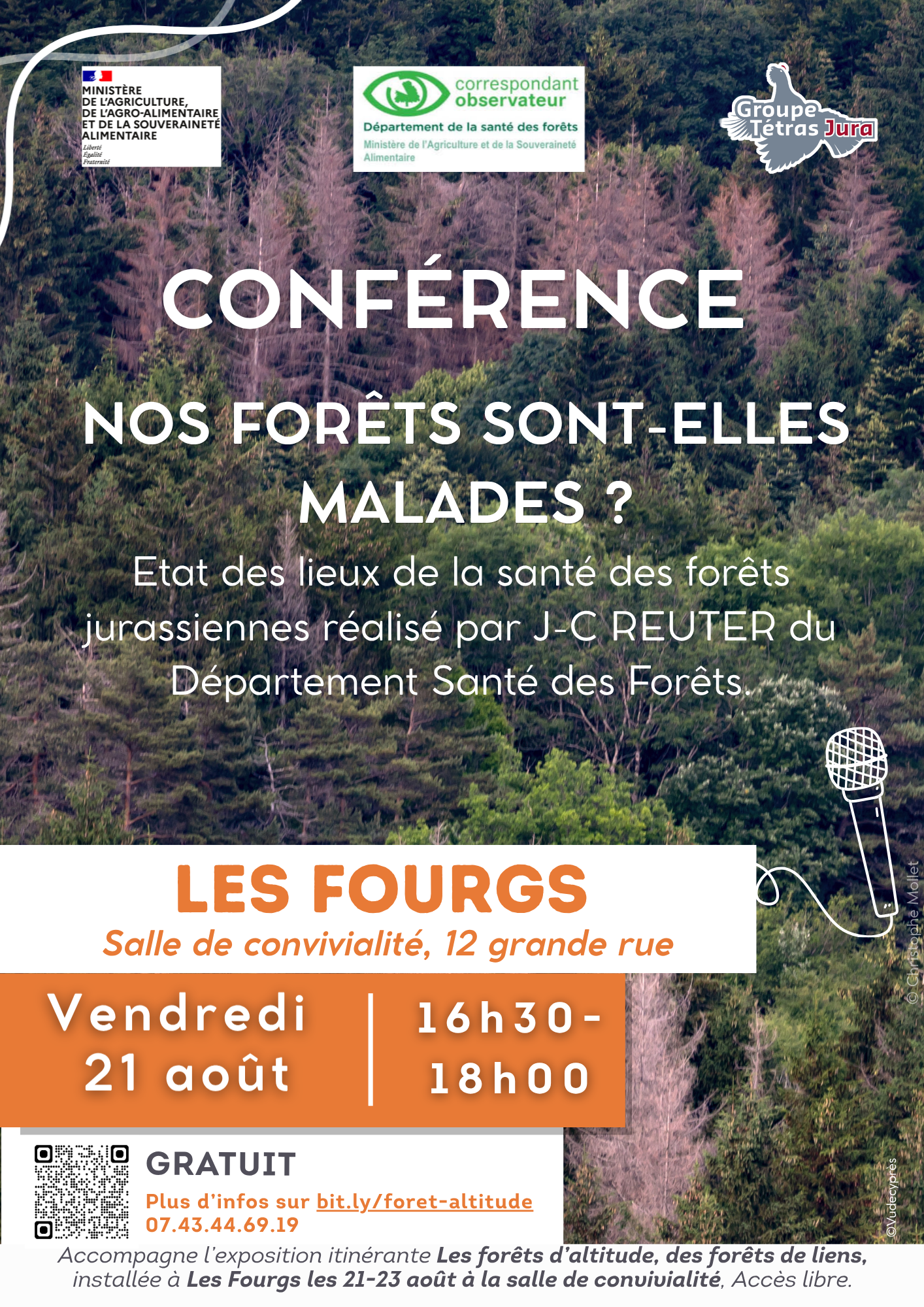 Conférence : nos forêts jurassiennes sont-elles malades ?_ Dans le cadre de "Les forêts d'altitude, des forêts de liens"