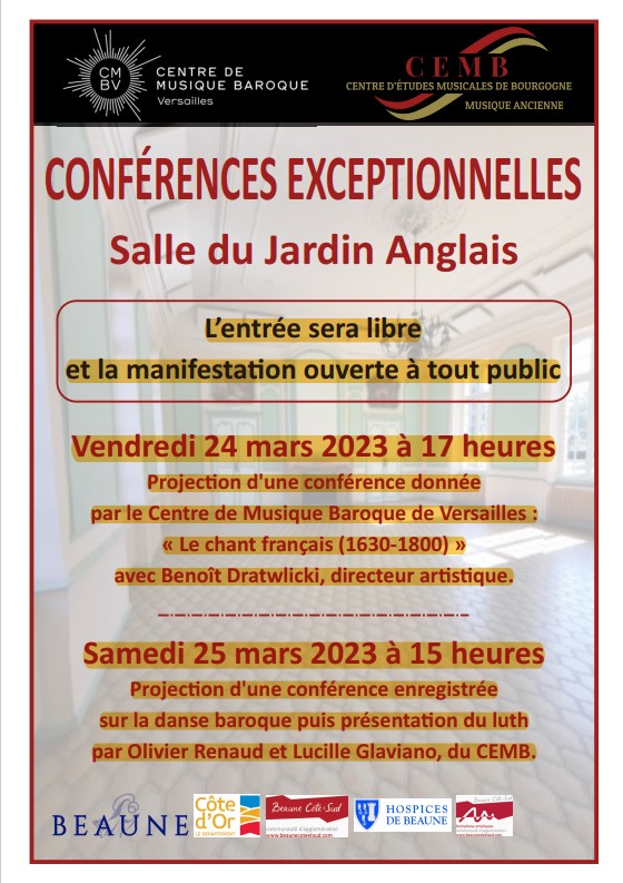 Conférences exceptionnelles CEMB