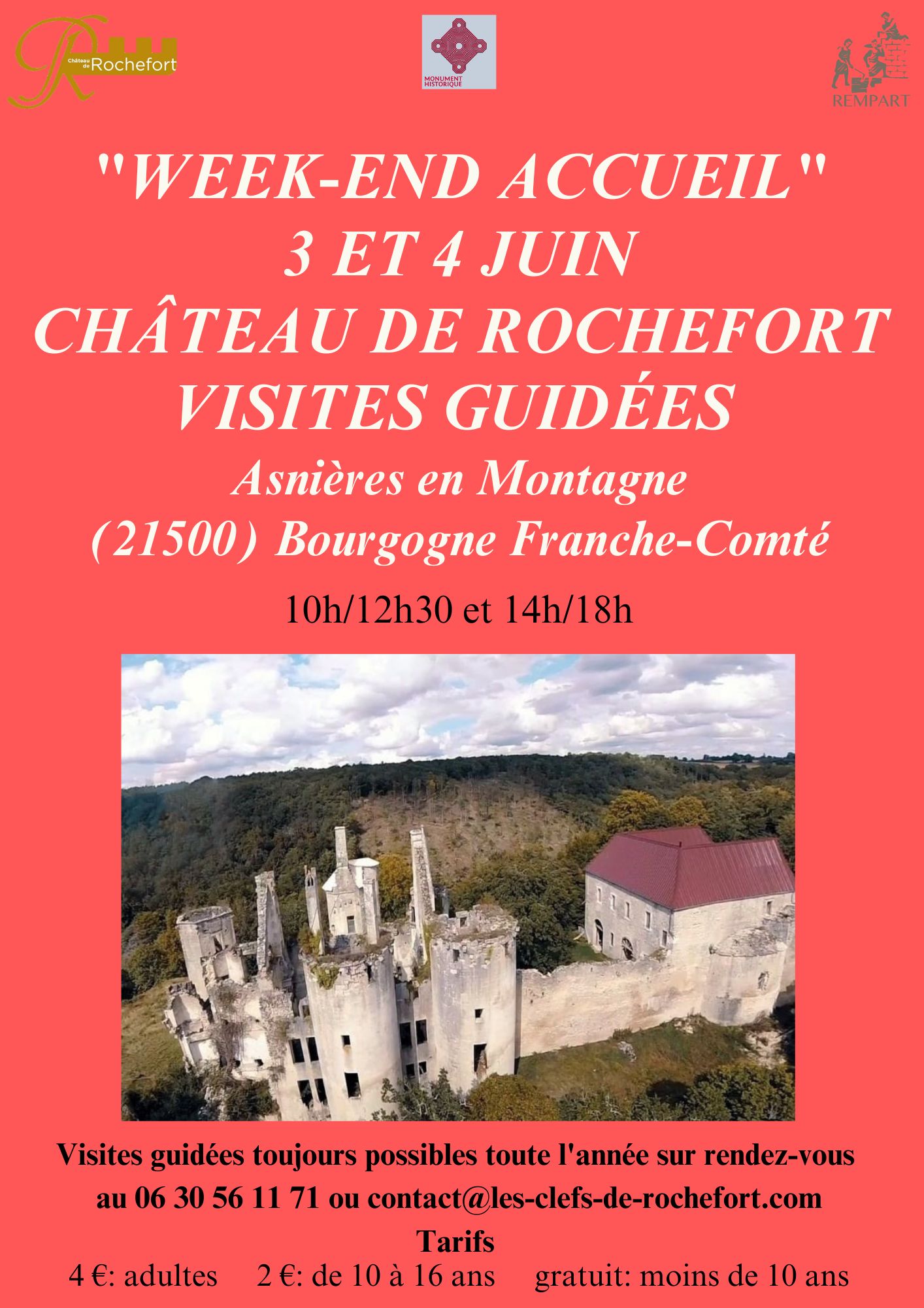 Visites guidées Château de Rochefort Asnières en Montagne - 1
