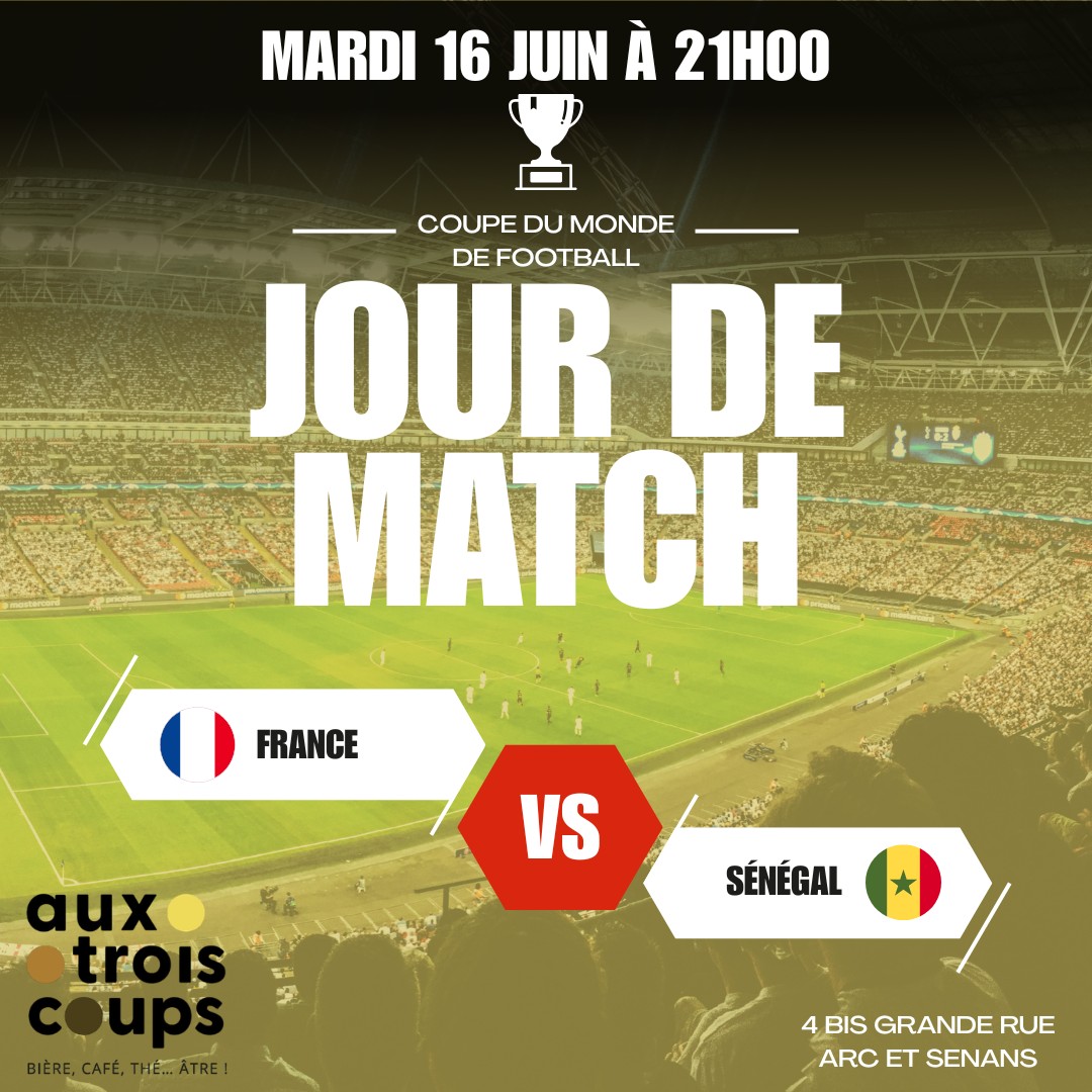 Match Coupe du Monde 2026 France Sénégal — visuel événement