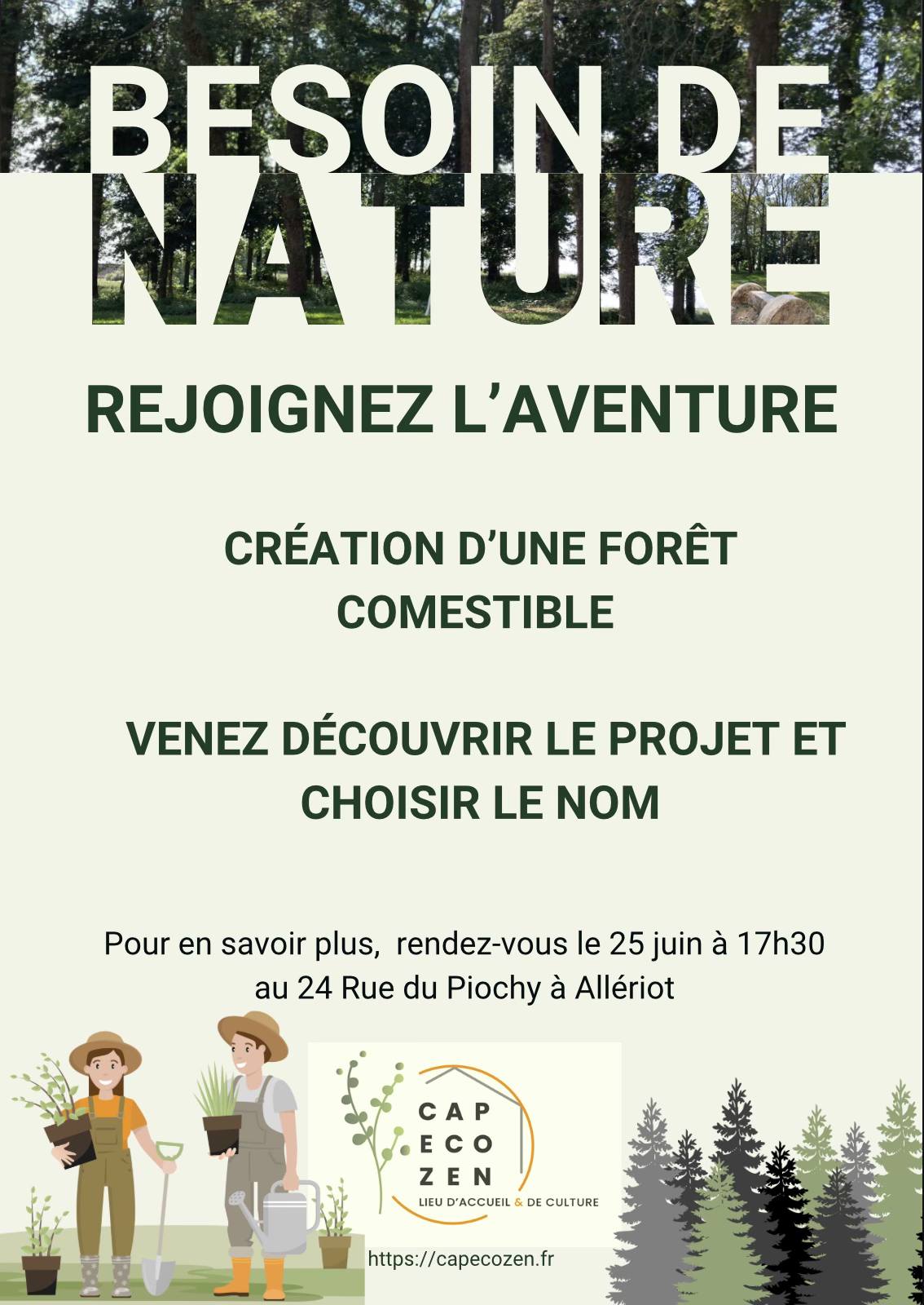 Création d'une forêt comestible © Cap Eco Zen