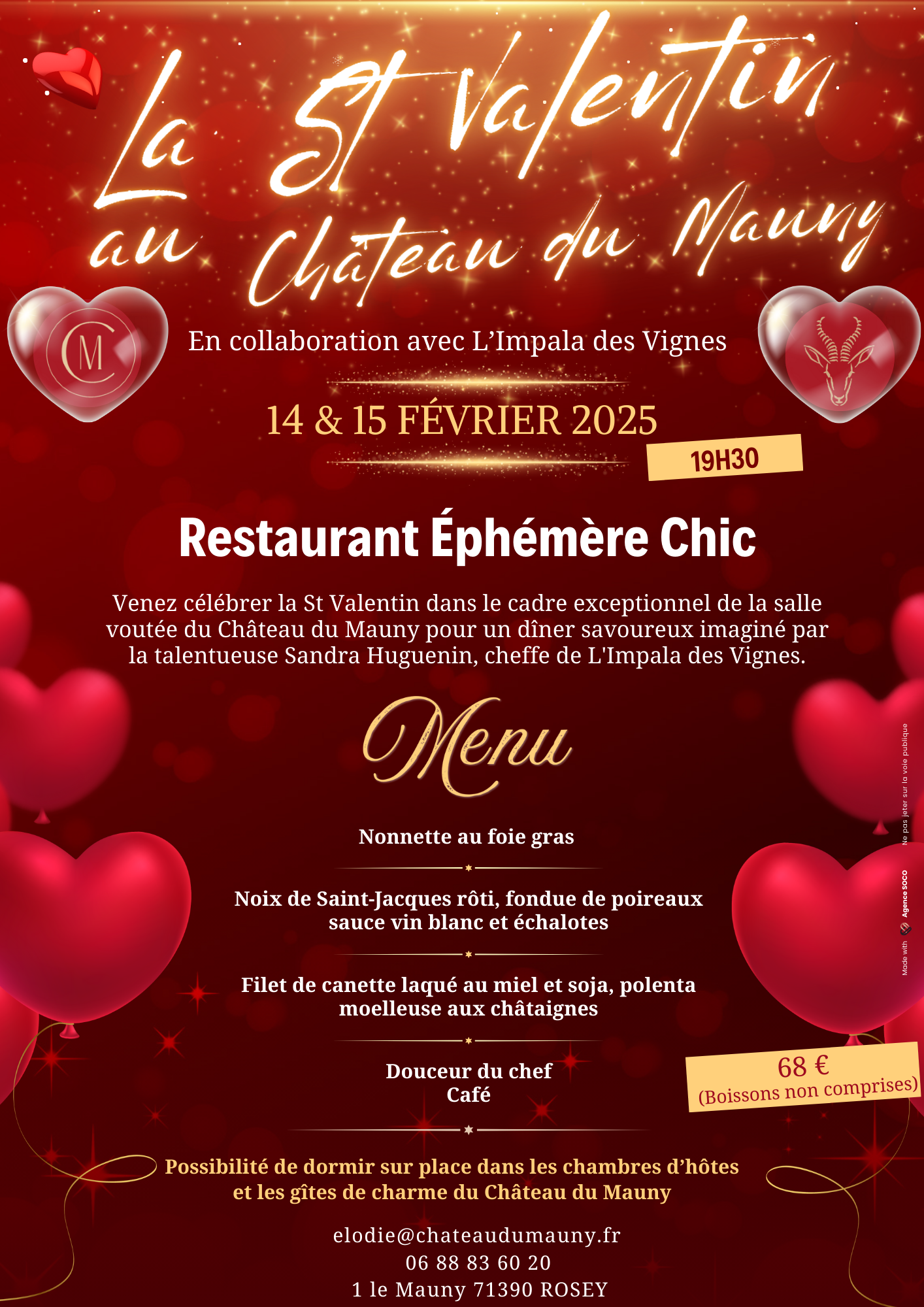 Restaurant éphémère au Château du Mauny