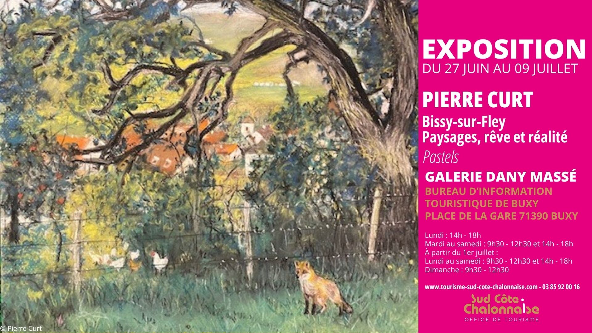 Exposition Pierre Curt - Bissy-sur-Fley, paysages, rêve et réalité