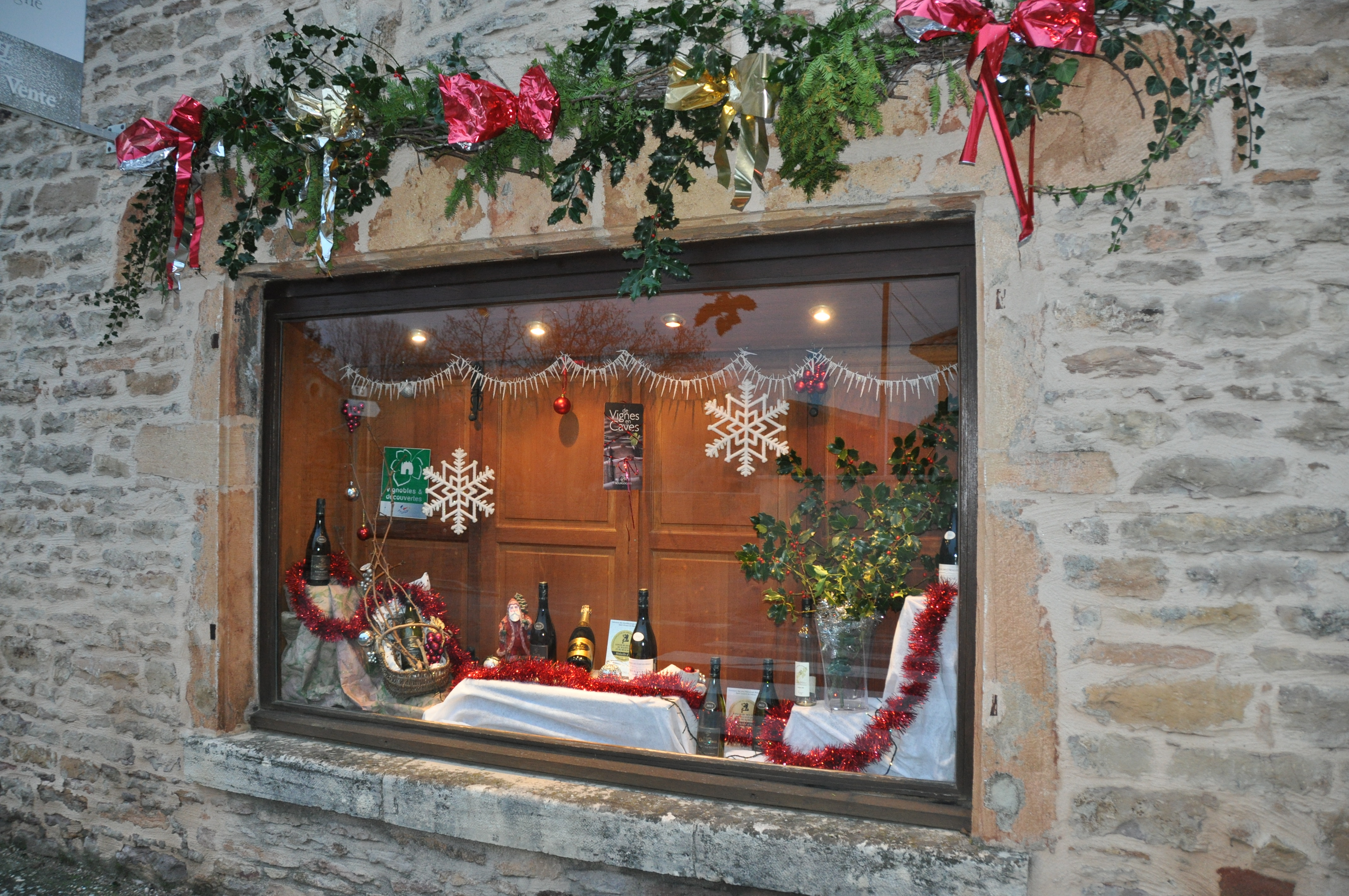 Vitrine de Noël au Domaine des Chenevières