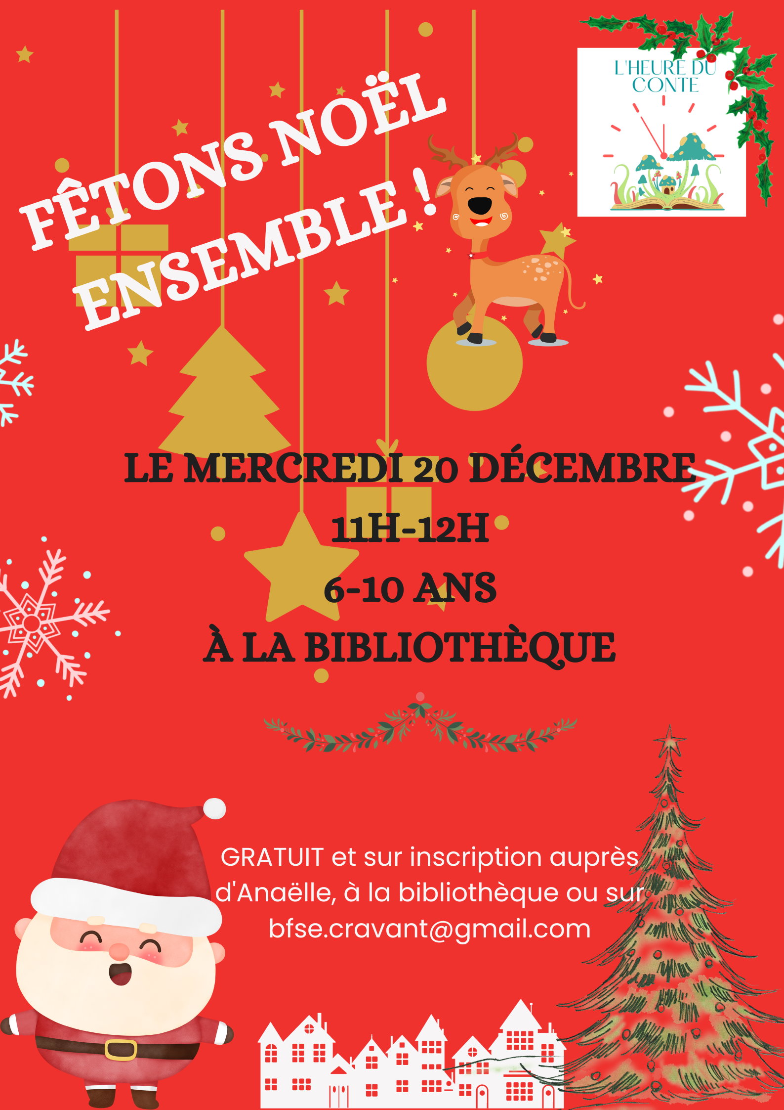 Déc 20 - L'heure du conte de Noël Cravant