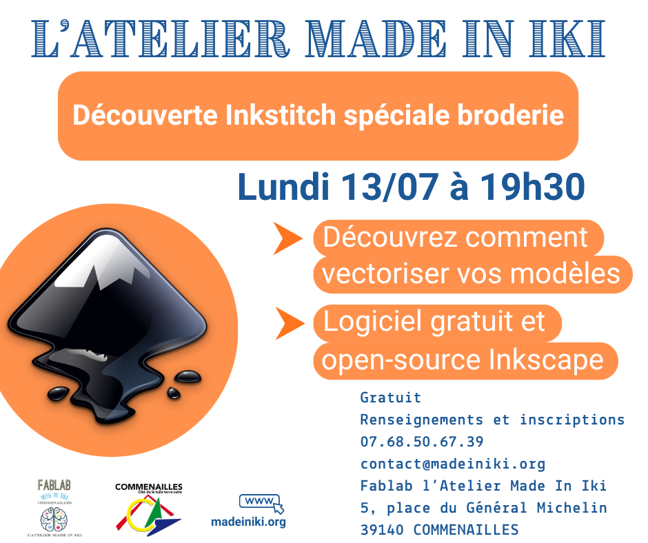 Découverte Inkstitch spéciale broderie