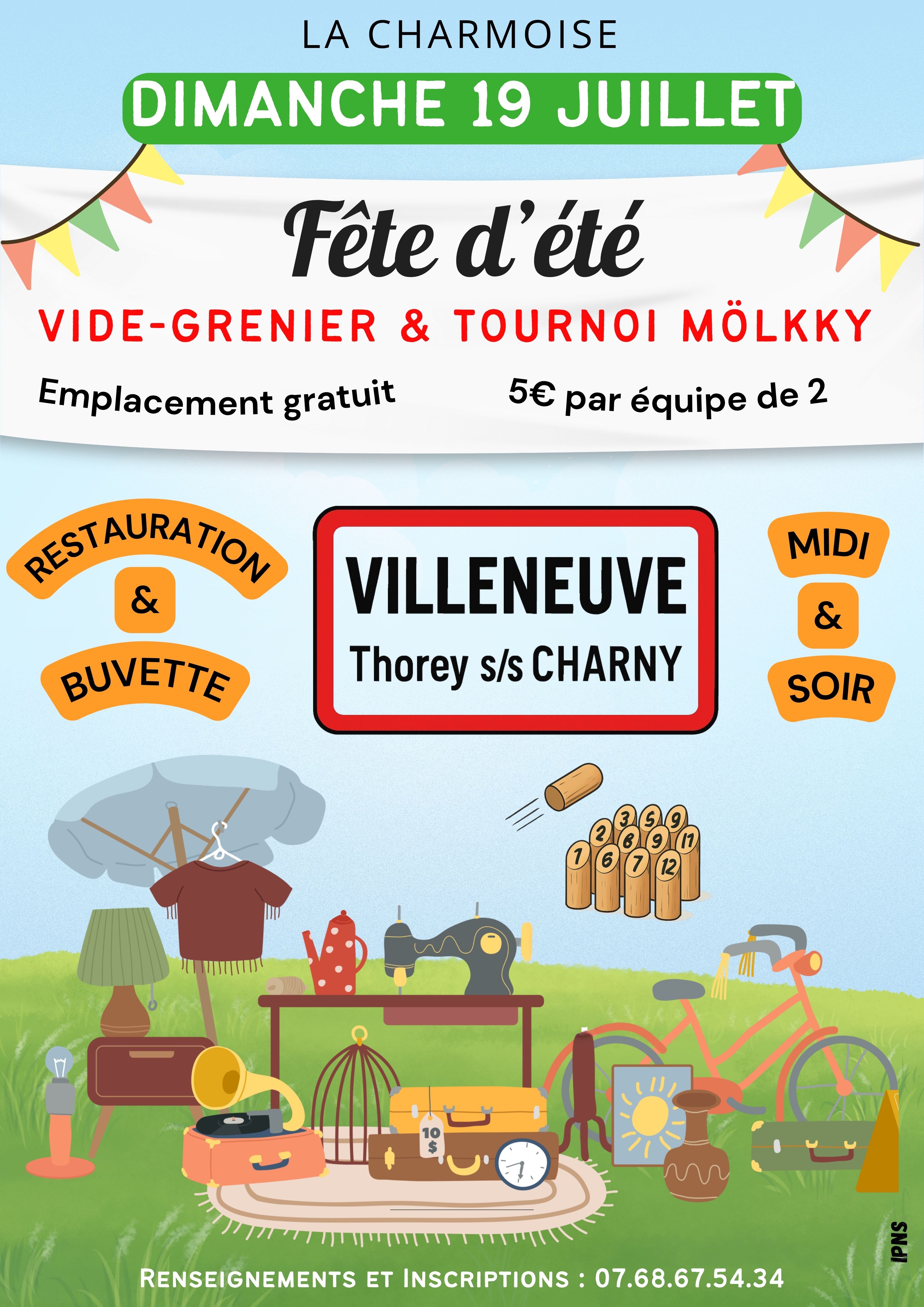 Fête d'été : vide-greniers et tournoi de Mölkky