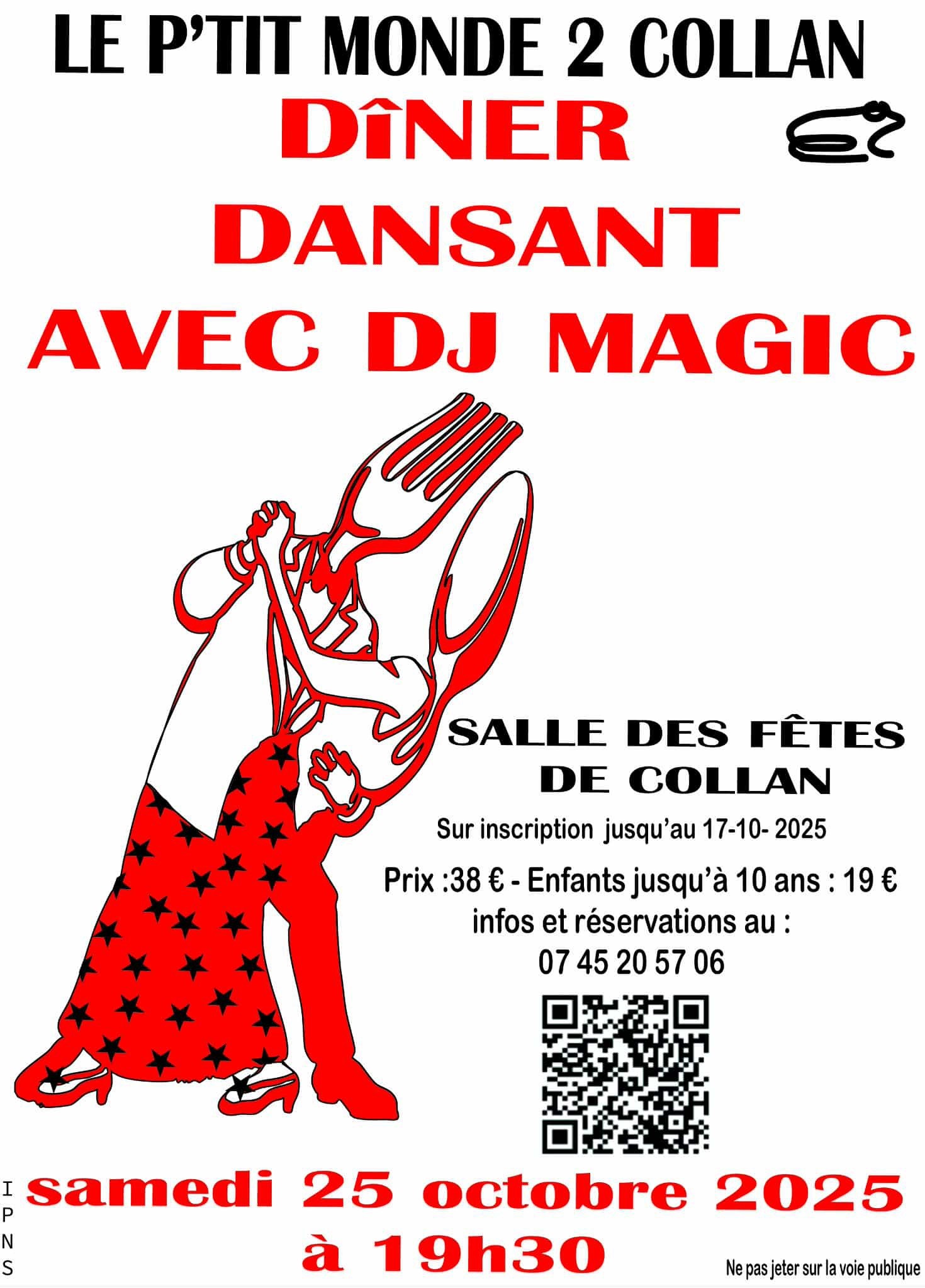 Dîner dansant Collan 25 octobre