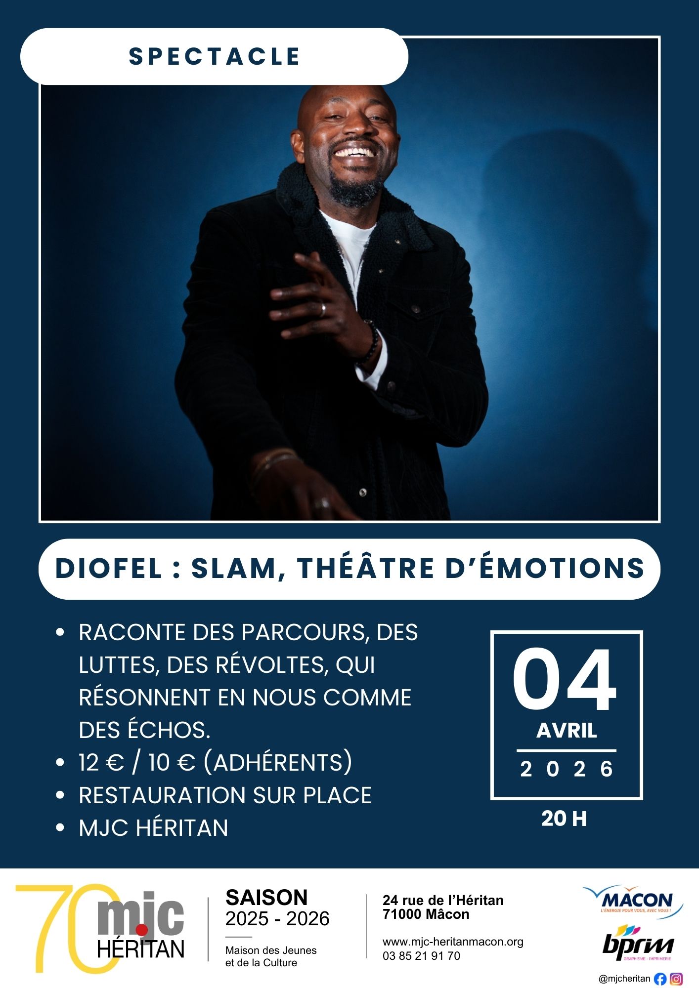 Diofel : Slam, théâtre d'émotions