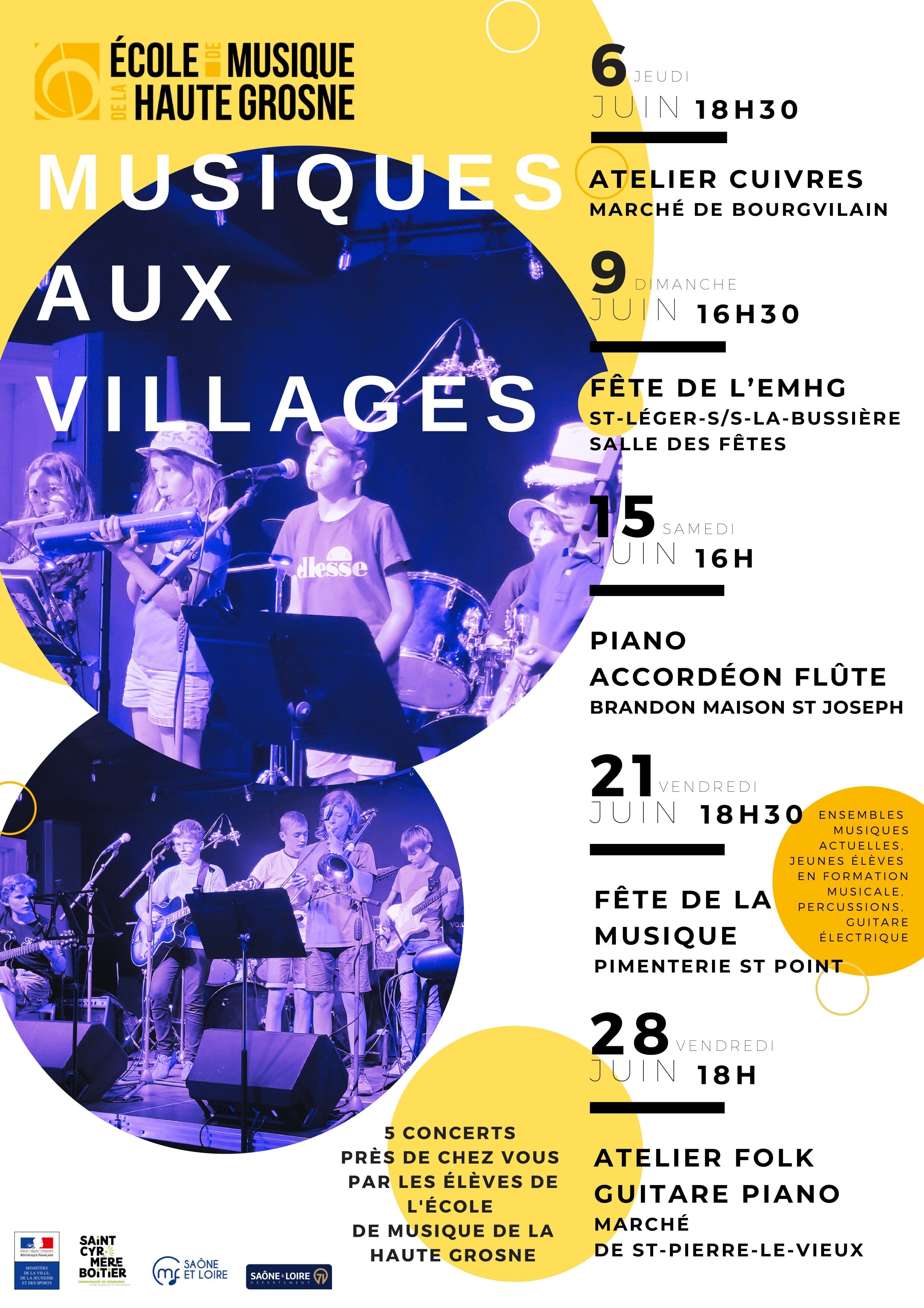 Concerts des élèves de l'Ecole de musique de la Haute Grosne