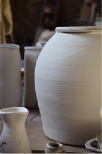 Avant la cuisson : vase de D. Scalbert 