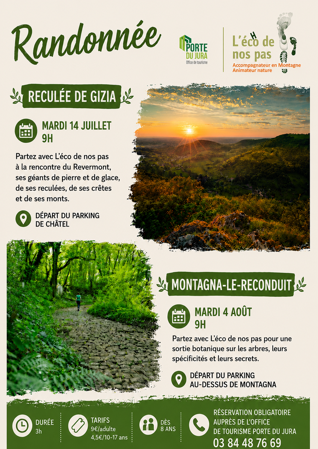 Randonnée, Reculée de Montagna-le-reconduit