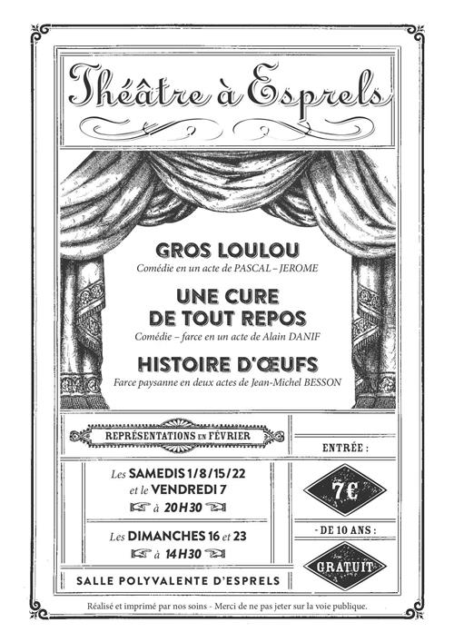 Soirées Théâtre avec la troupe d'Esprels 