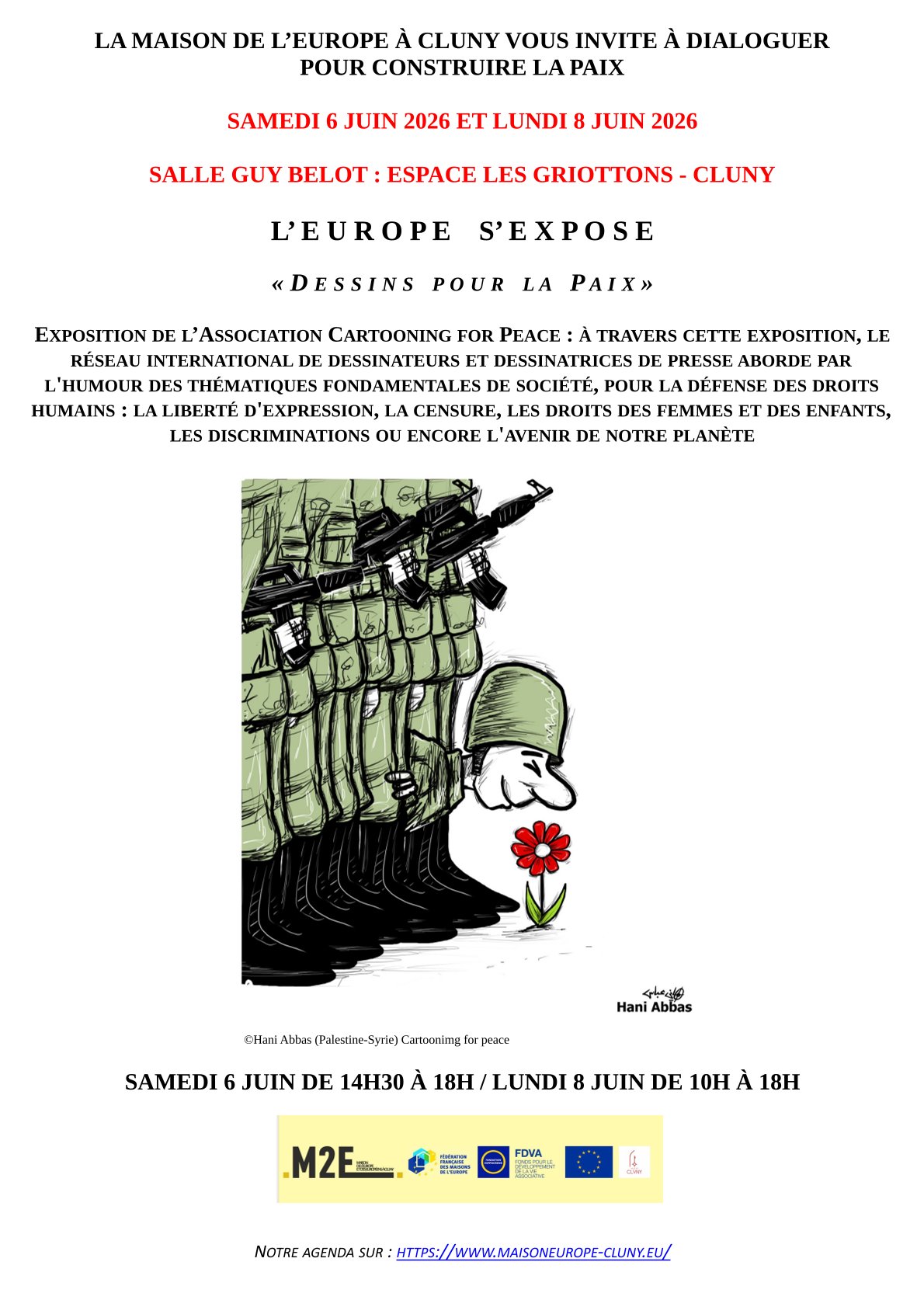 Dessins pour la Paix en collaboration avec l’association « Cartooning for peace »
