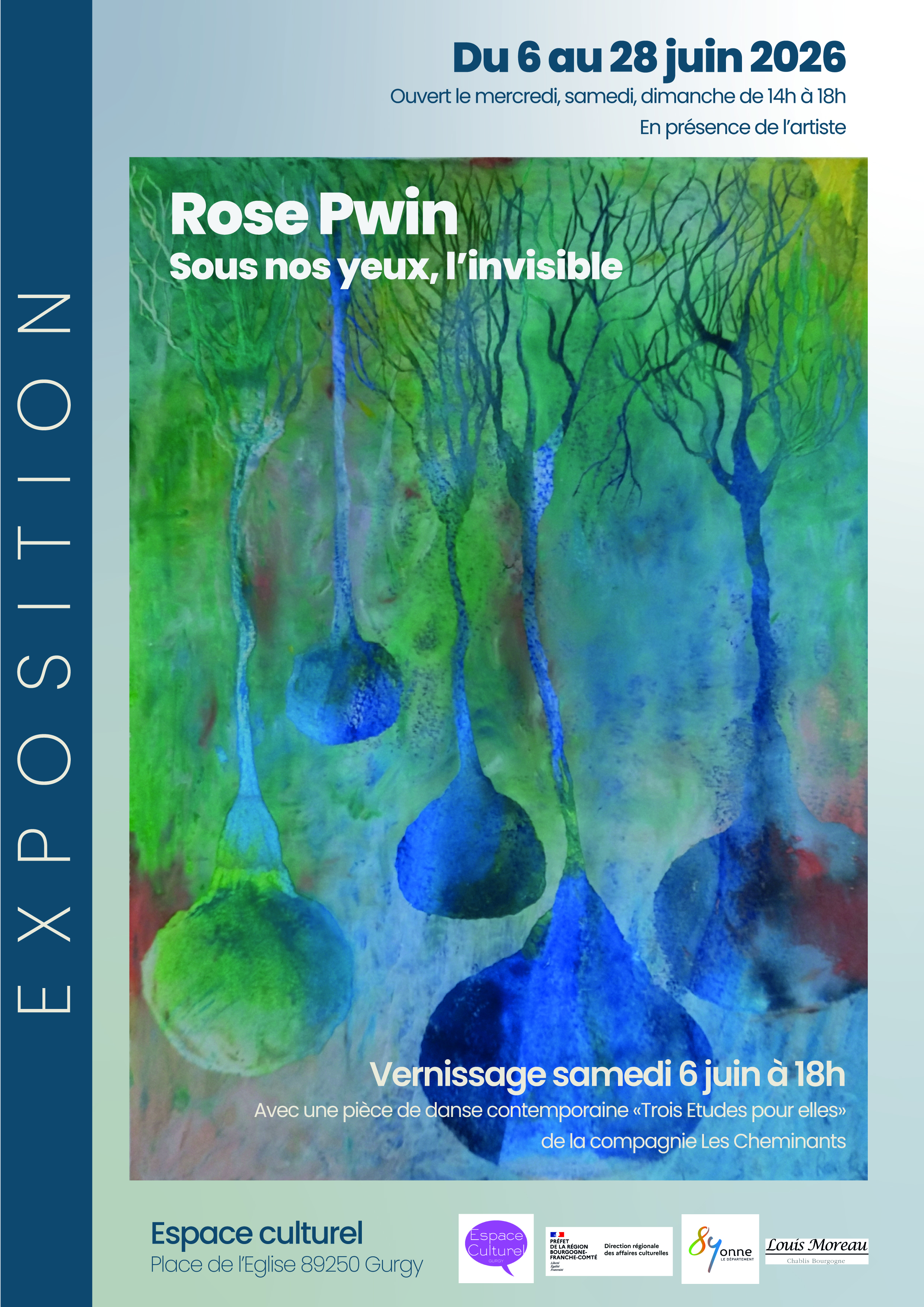Exposition "sous les yeux, l'invisible" de Rose Pwin — visuel événement