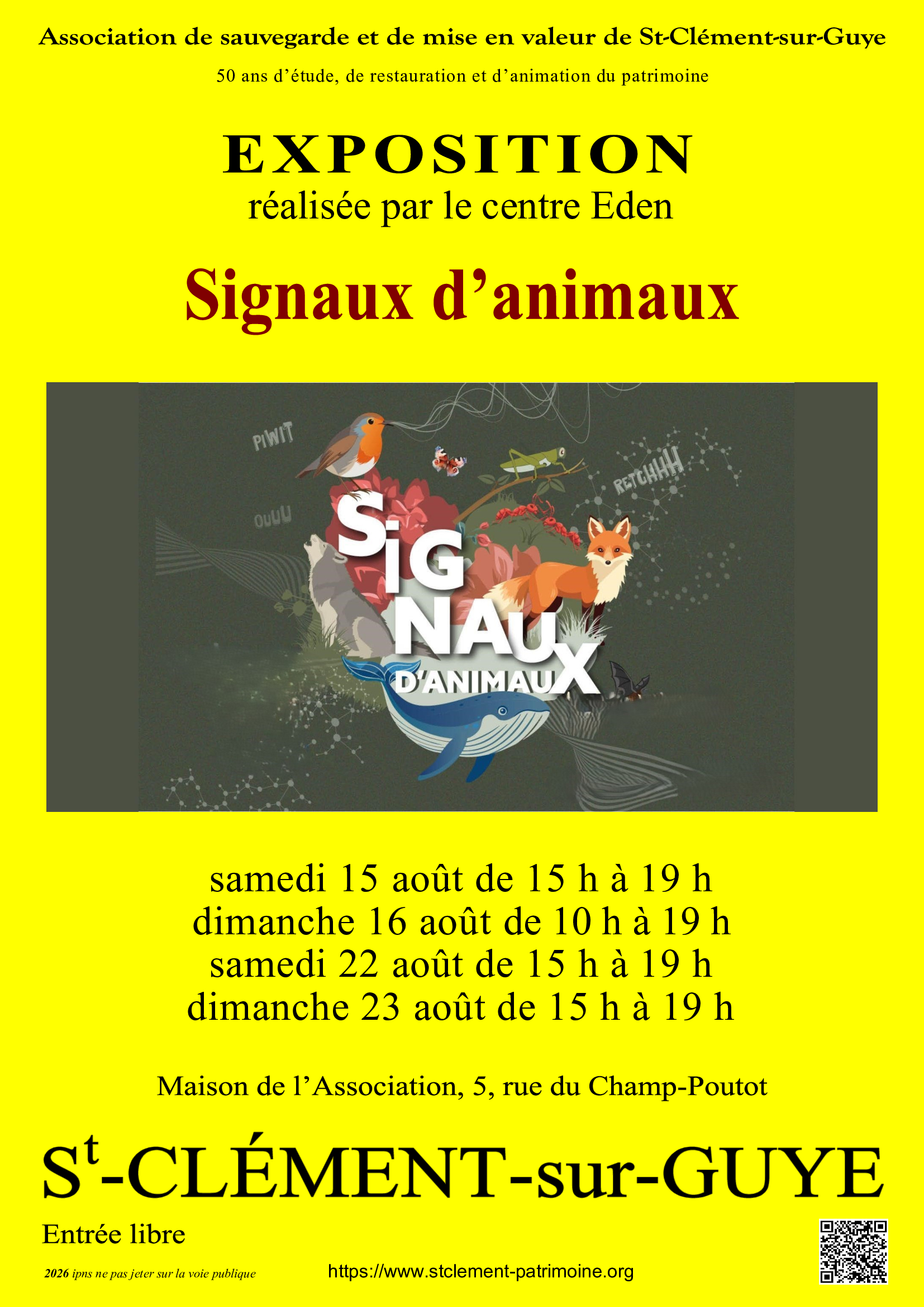 Exposition "Signaux d'animaux"