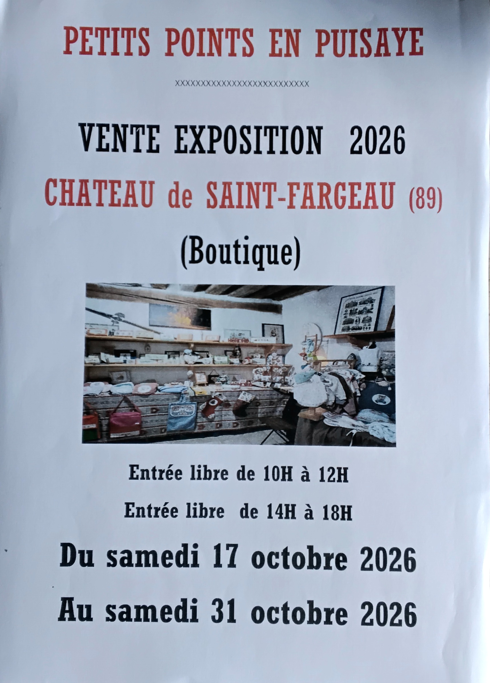 Exposition-vente des Petits Points en Puisaye
