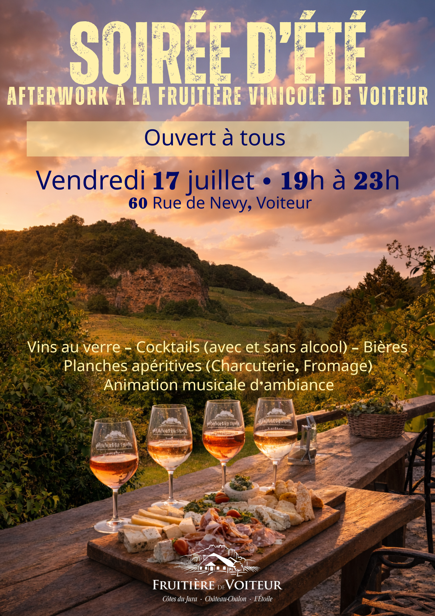 Soirée d'été - Afterwork à la Fruitière vinicole de Voiteur
