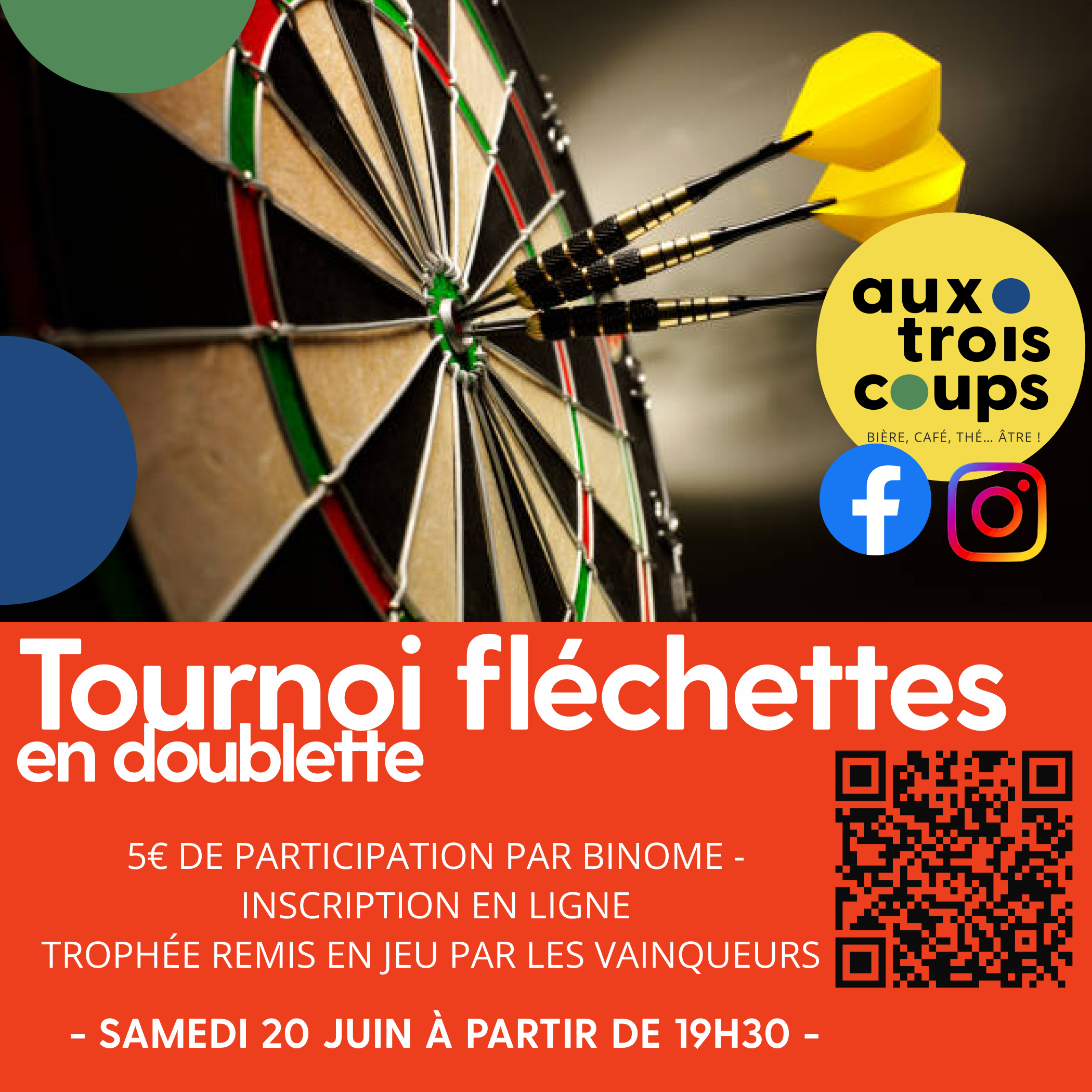Tournoi fléchettes — visuel événement