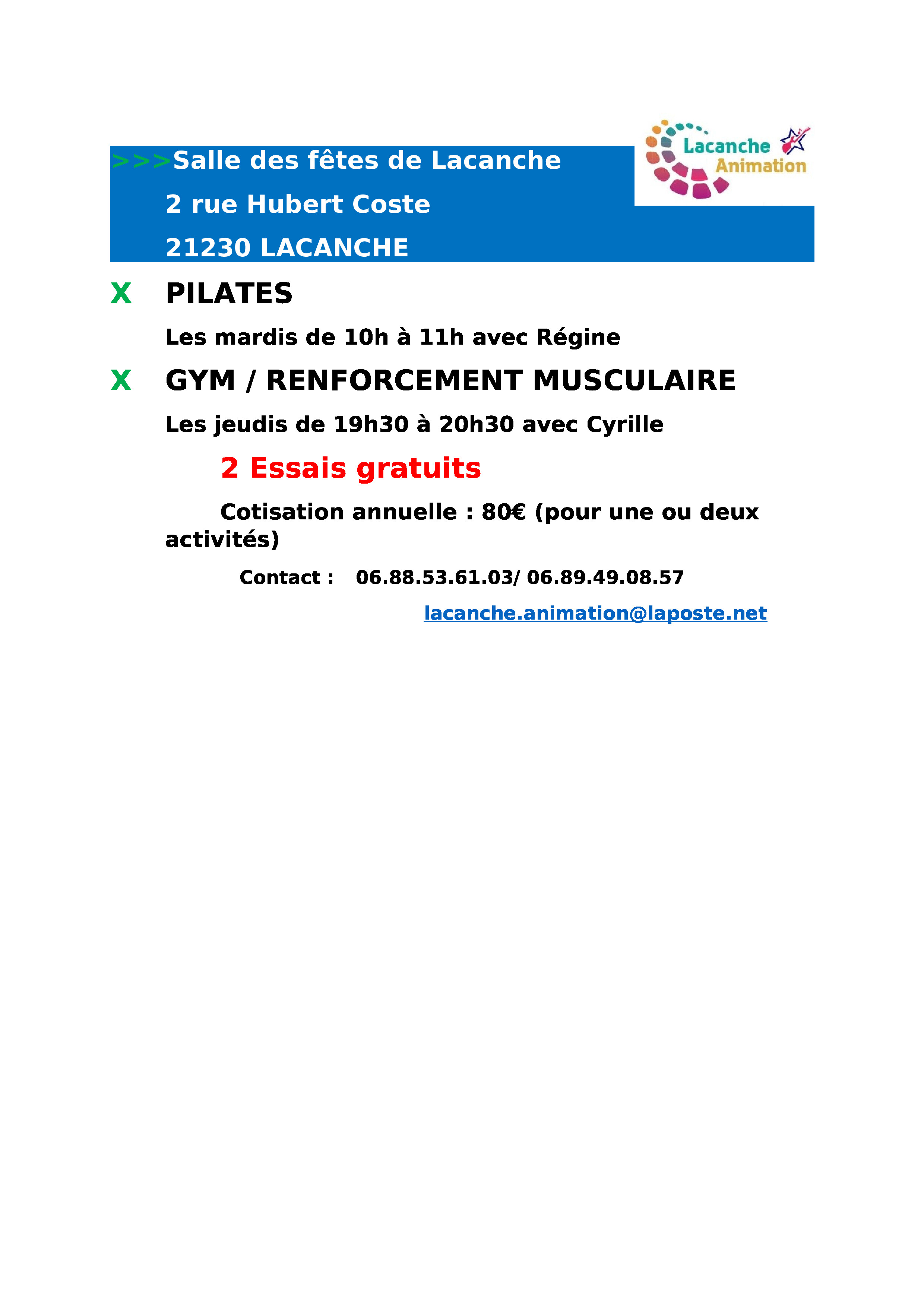 Pilâtes avec Régine