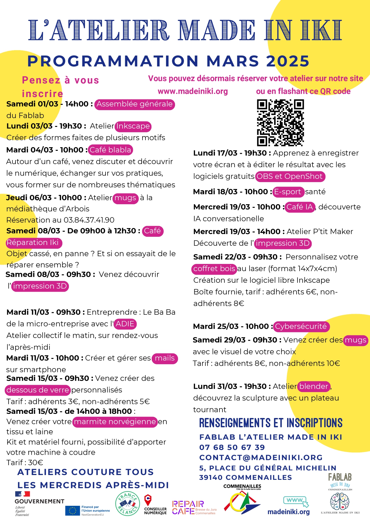 Fablab programme mars
